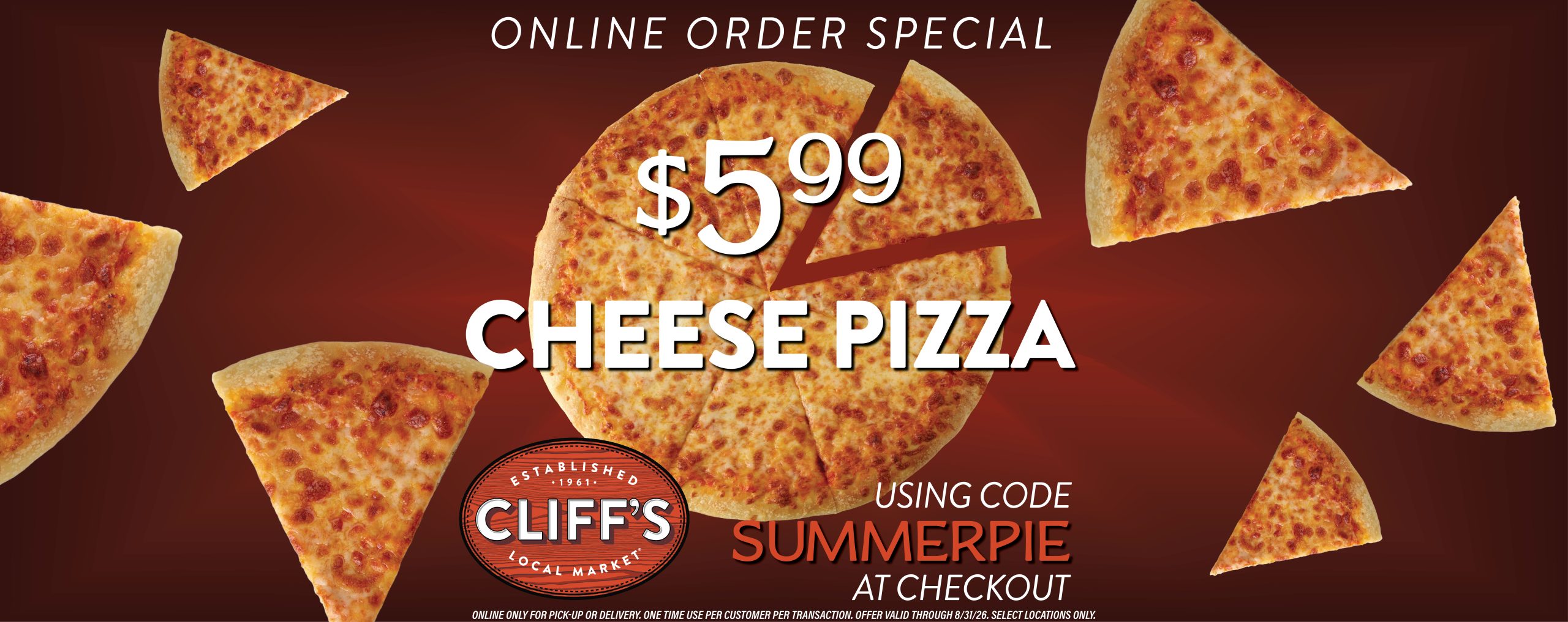 $5.99 Cheese Pizza
